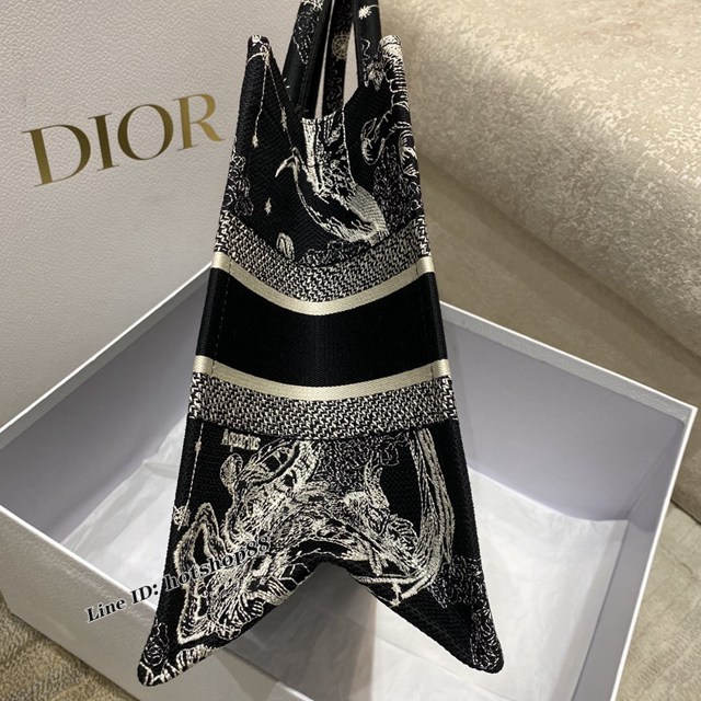 Dior專櫃2023新顏色小號刺繡購物袋 迪奧Tote最新星座系列女包 fkd1497